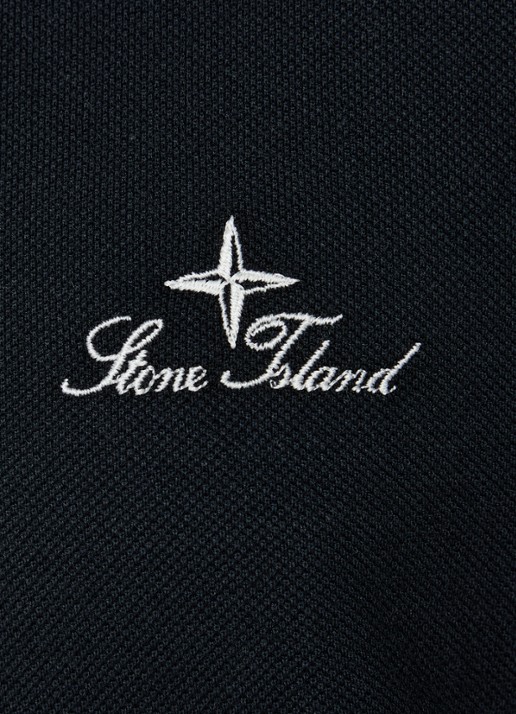 Stone Island 2200002 Regular fit polo met logoborduring - detail 5 donkerblauw