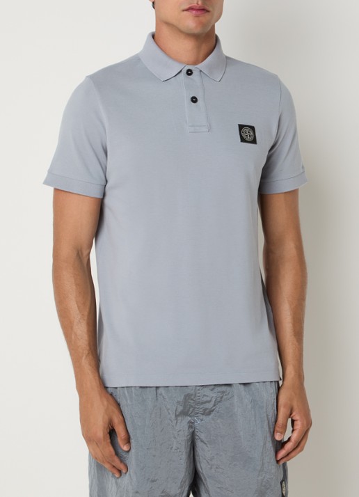 Stone Island S0017 slim fit polo van piqué katoen met logo