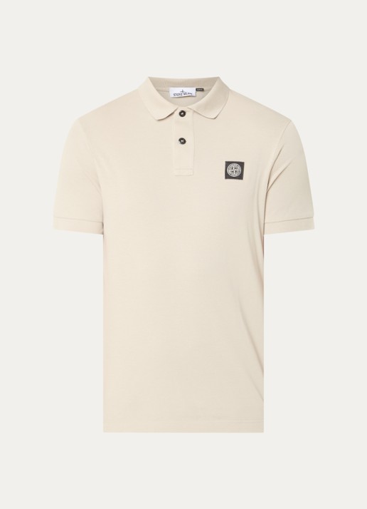 Stone Island 2200008 Slim fit polo van piqué katoen met logo