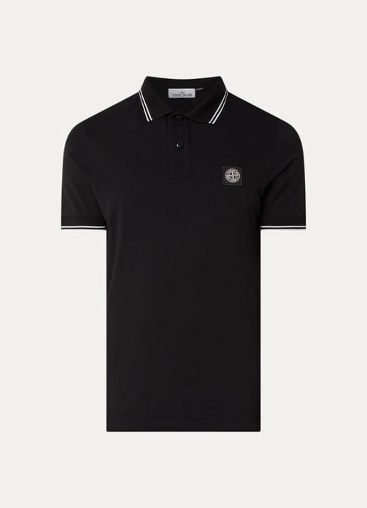 Stone Island 2200010 Regular fit polo met logoborduring