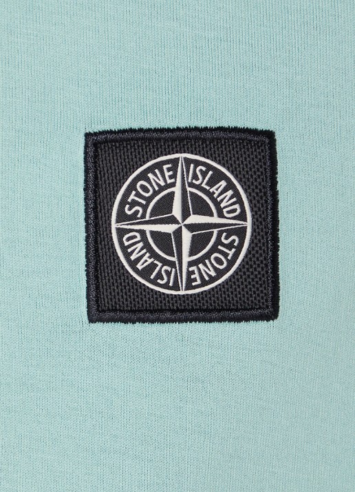 Stone Island 24113 T-shirt met logo - detail 5 mint