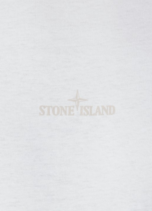 Stone Island 2RC89 T-shirt met logo- en backprint - detail 5 wit