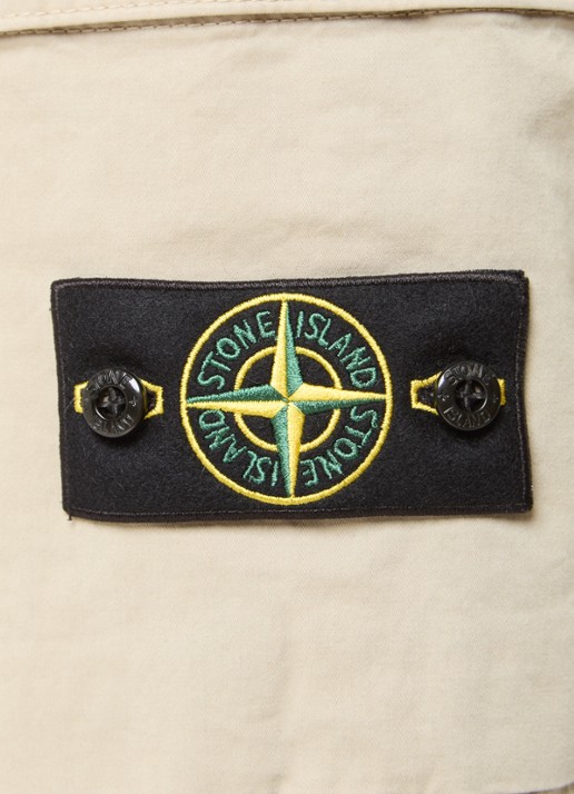 Stone Island 3100033 Slim fit cargobroek in wolblend met klepzakken - detail 6 beige