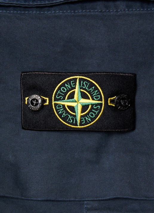 Stone Island 3100033 Tapered fit cargobroek met steekzakken en logo - detail 5 donkerblauw