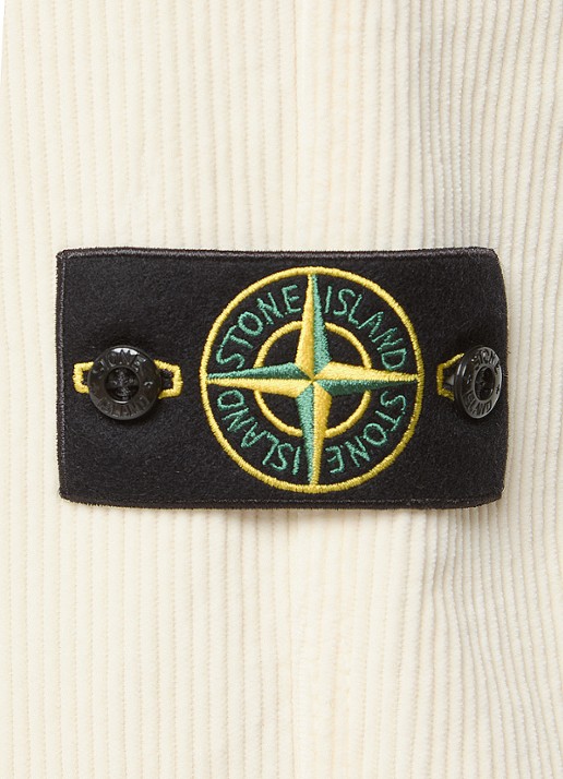 Stone Island 3100059 Straight fit broek van corduroy - detail 6 creme