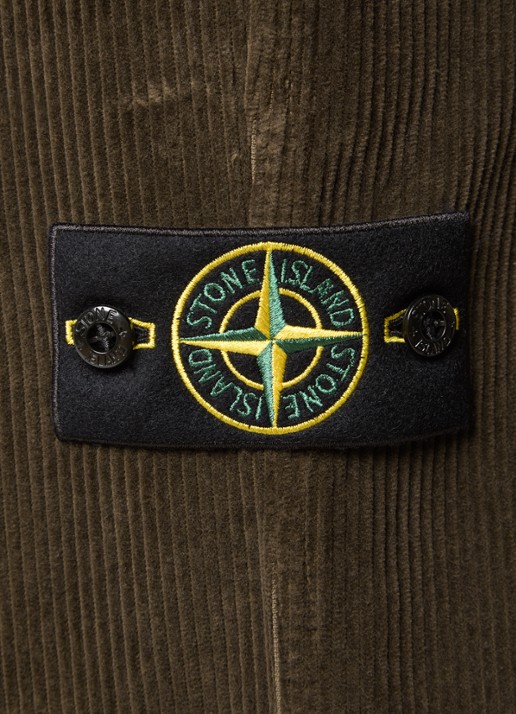 Stone Island 3100059 Straight fit broek van corduroy - detail 3 donkerbruin