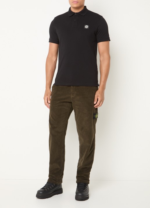 Stone Island 3100059 Straight fit broek van corduroy - voorkant 5 donkerbruin