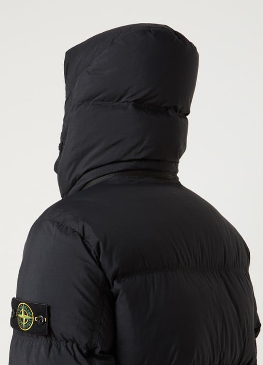 Stone Island 4100013 Puffer jack met donsvulling en afneembare capuchon - detail 5 zwart