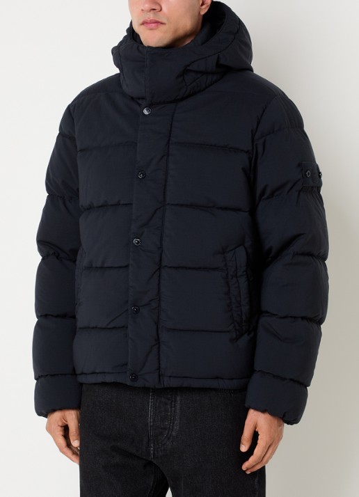 Stone Island S0F52 puffer jack van scheerwol met donsvulling en afneembare capuchon
