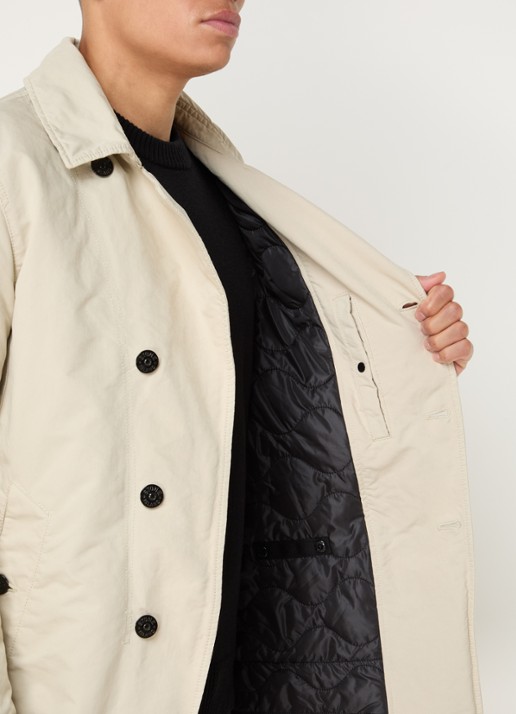 Stone Island 42149 trenchcoat met steekzakken en logo - detail 4 beige