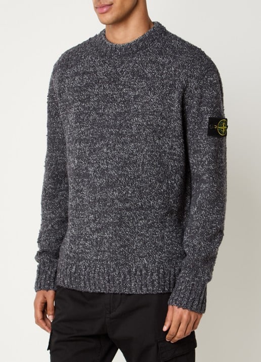 Stone Island S0N20 grofgebreide trui met logo