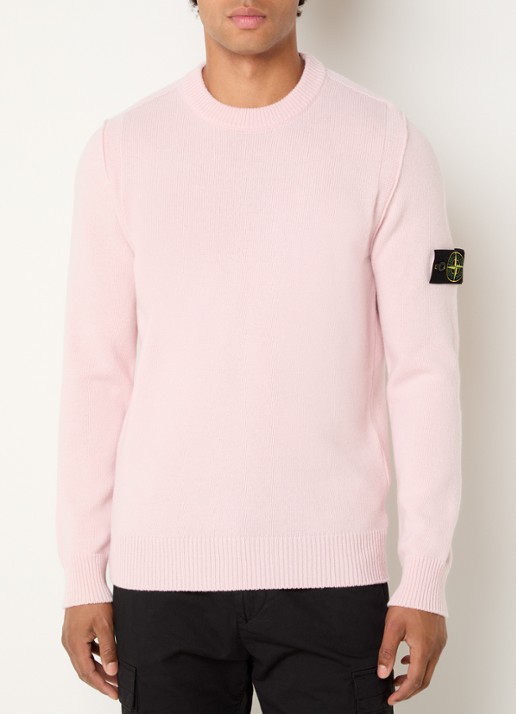 Stone Island 5100072 Fijngebreide trui in wolblend met logo
