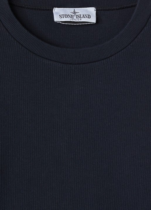 Stone Island 61000 sweater met ribstructuur - detail 3 donkerblauw