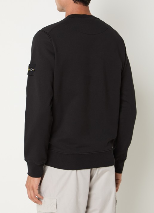 Stone Island 6100060 Sweater met logo - achterkant 5 zwart