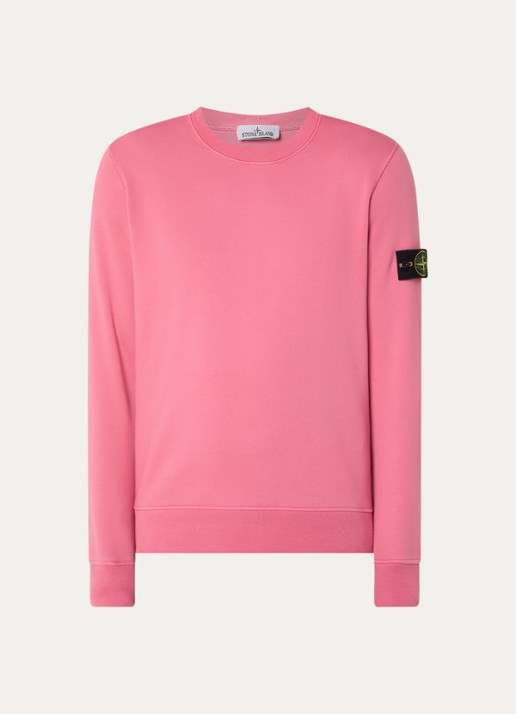Stone Island 6100060 Sweater met logo - voorkant 3 roze