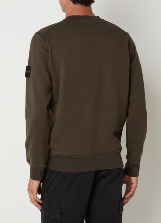 Stone Island 6100060 Sweater met logo - achterkant 3 grijs