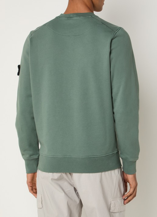 Stone Island 6100060 Sweater met logo - achterkant 5 zeegroen