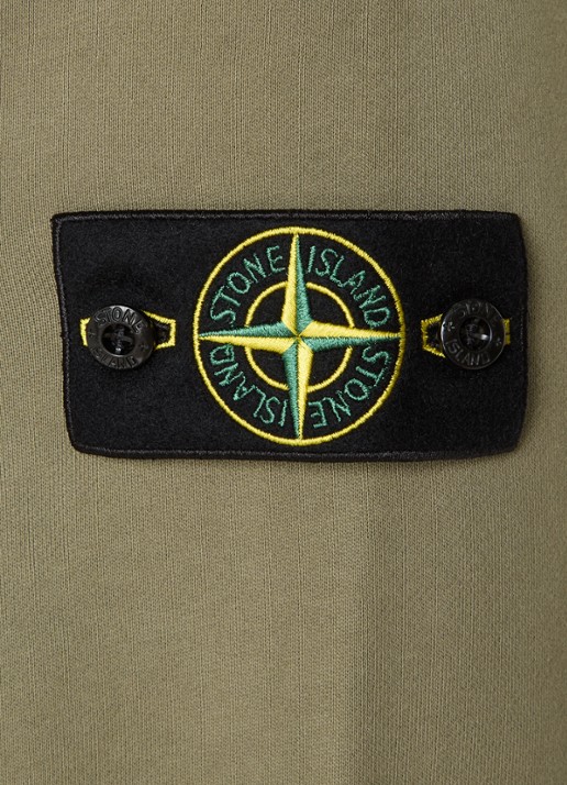 Stone Island 6100060 Sweater met logo - detail 5 legergroen