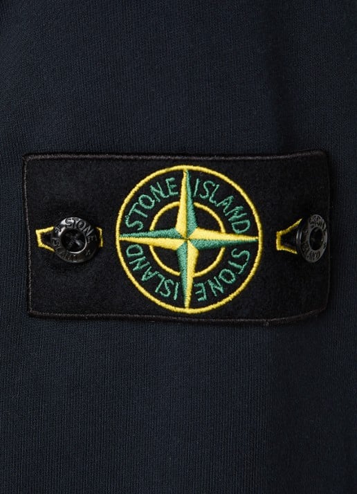Stone Island 6100060 Sweater met logo - detail 4 donkerblauw