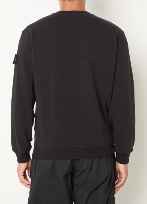 Stone Island 6100069 Sweater met logo - achterkant 5 zwart