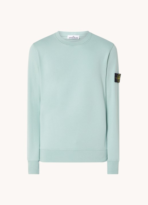 Stone Island 63051 sweater met logo - voorkant 3 mint