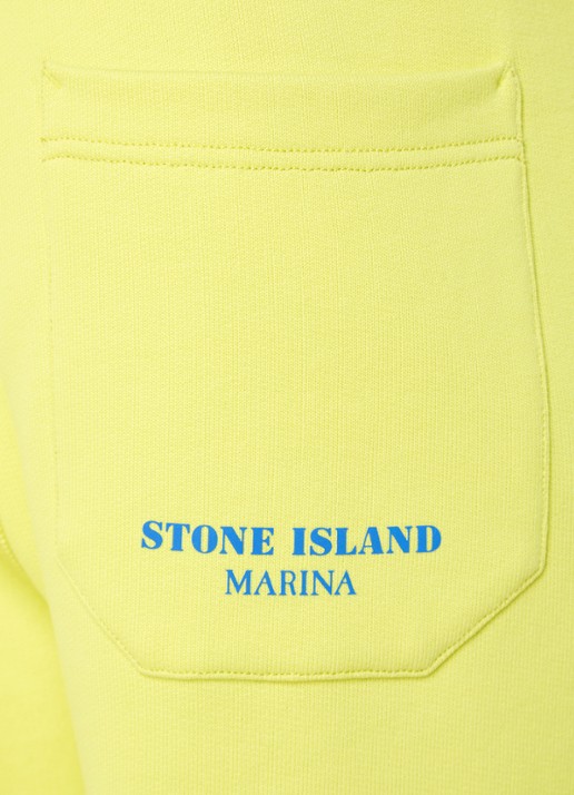 Stone Island 632X5 tapered fit joggingbroek met steekzakken - detail 6 citroengeel