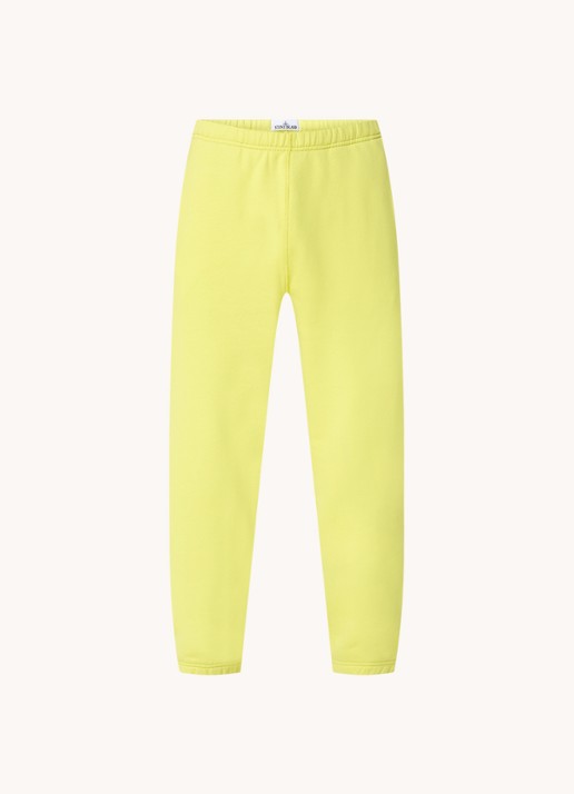 Stone Island 632X5 tapered fit joggingbroek met steekzakken - voorkant 2 citroengeel