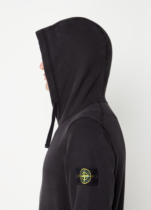 Stone Island 64120 Hoodie met logo - detail 2 zwart