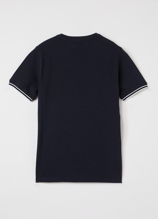 Stone Island 80538 T-shirt met logo - voorkant 2 donkerblauw