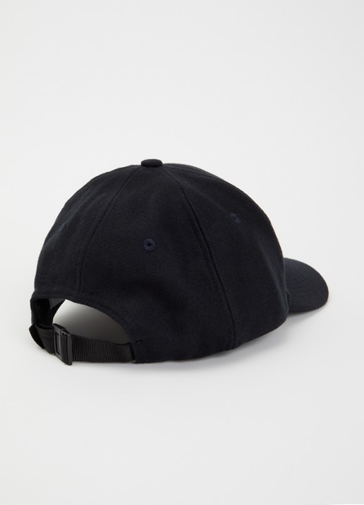 Stone Island 9100010 Pet in wolblend met logoborduring - detail 2 donkerblauw