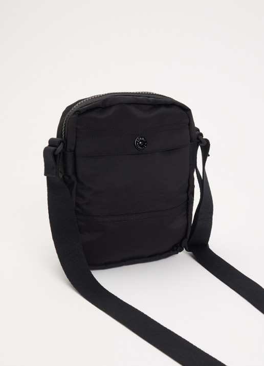 Stone Island 9200015 Crossbodytas met logo en verstelbare schouderriem - achterkant 5 zwart