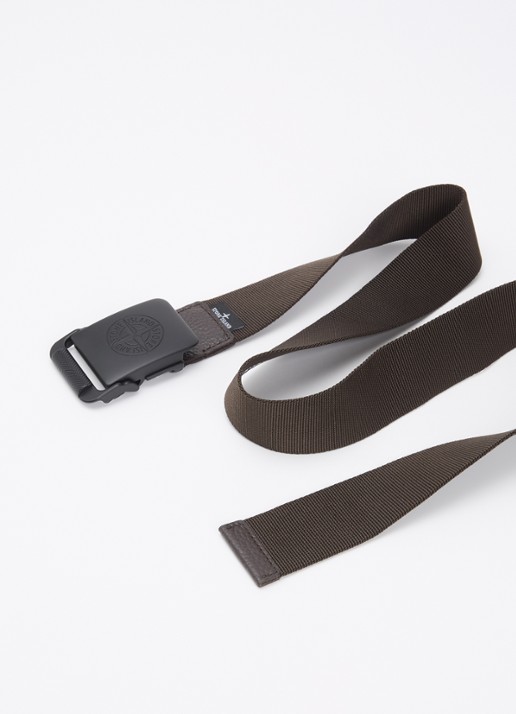 Stone Island 9300001 Riem met logo - detail 2 bruin