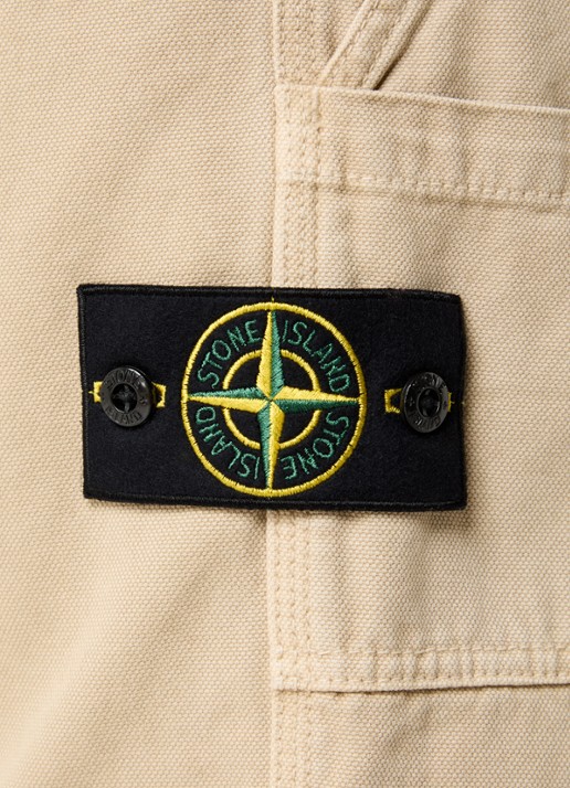 Stone Island 94459 straight fit cargobroek met steekzakken - detail 4 beige