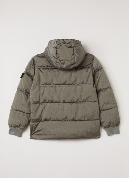 Stone Island Gewatteerd jack met donsvulling - achterkant 3 grijs