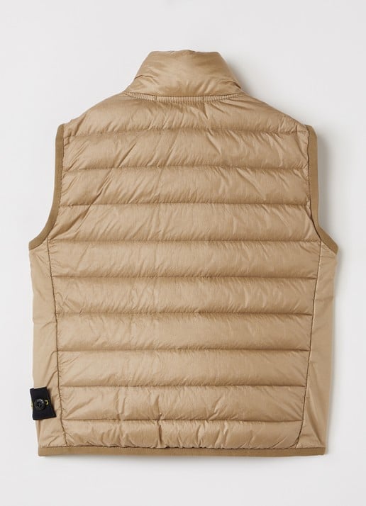 Stone Island Gewatteerde bodywarmer met donsvulling en ritszakken - achterkant 3 camel