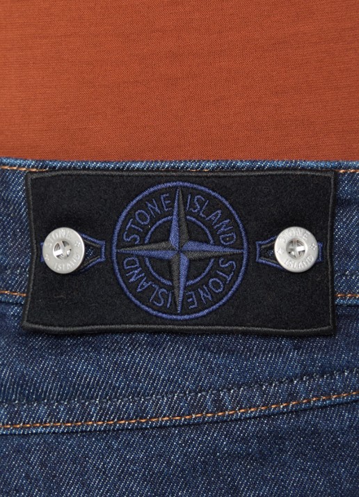 Stone Island J100005 slim fit jeans met donkere wassing - detail 3 indigo