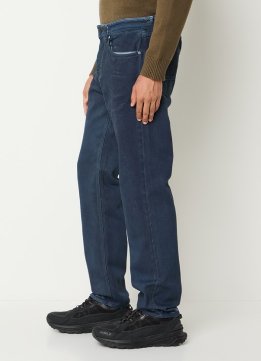 Stone Island J100005 Straight fit jeans met gekleurde wassing - detail 5 indigo