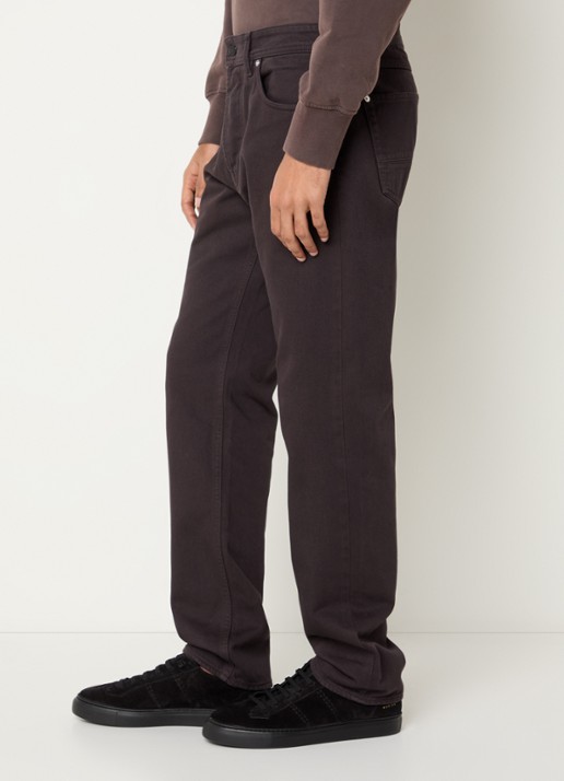 Stone Island J100005 Straight leg jeans met gekleurde wassing en steekzakken - detail 2 aubergine