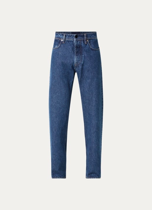 Stone Island J100005 Straight leg jeans met medium wassing