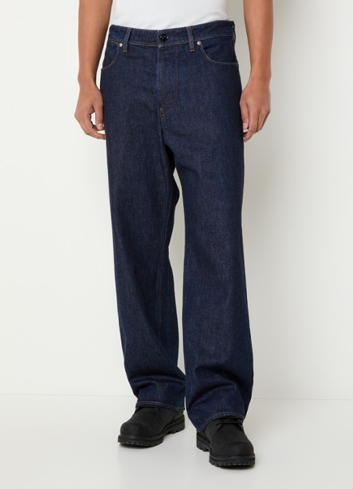 Stone Island KS215 loose fit jeans met donkere wassing