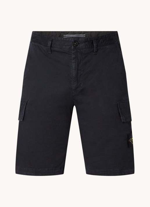 Stone Island L1204 Straight fit korte cargobroek met logo