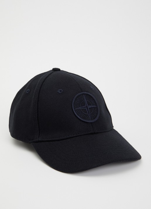 Stone Island Pet in wolblend met logoborduring