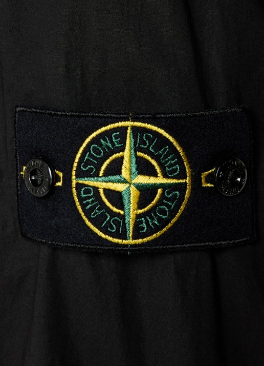 Stone Island S0003 overshirt met borstzak en logo - detail 5 zwart