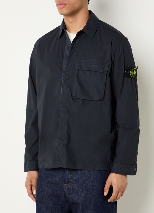 Stone Island S0003 overshirt met borstzak en logo