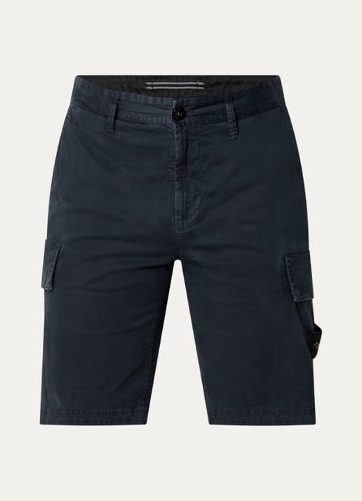 Stone Island S0004 straight fit korte broek met logo en steekzakken