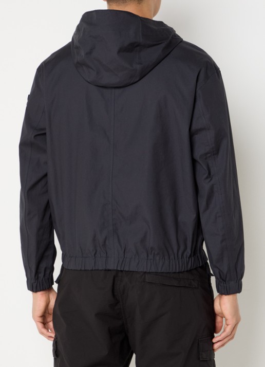 Stone Island S0011 Supima windjack met ritszakken en logo - achterkant 6 donkerblauw