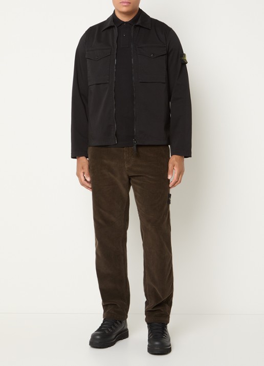 Stone Island S0012 jack met borstzakken - voorkant 3 zwart