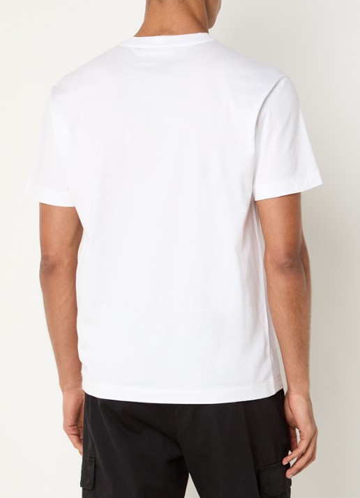 Stone Island S0013 T-shirt met logo - achterkant 5 wit