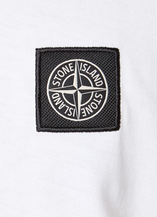 Stone Island S0013 T-shirt met logo - detail 4 wit