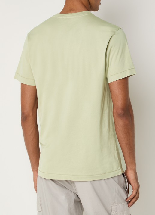 Stone Island S0013 T-shirt met logo - achterkant zand